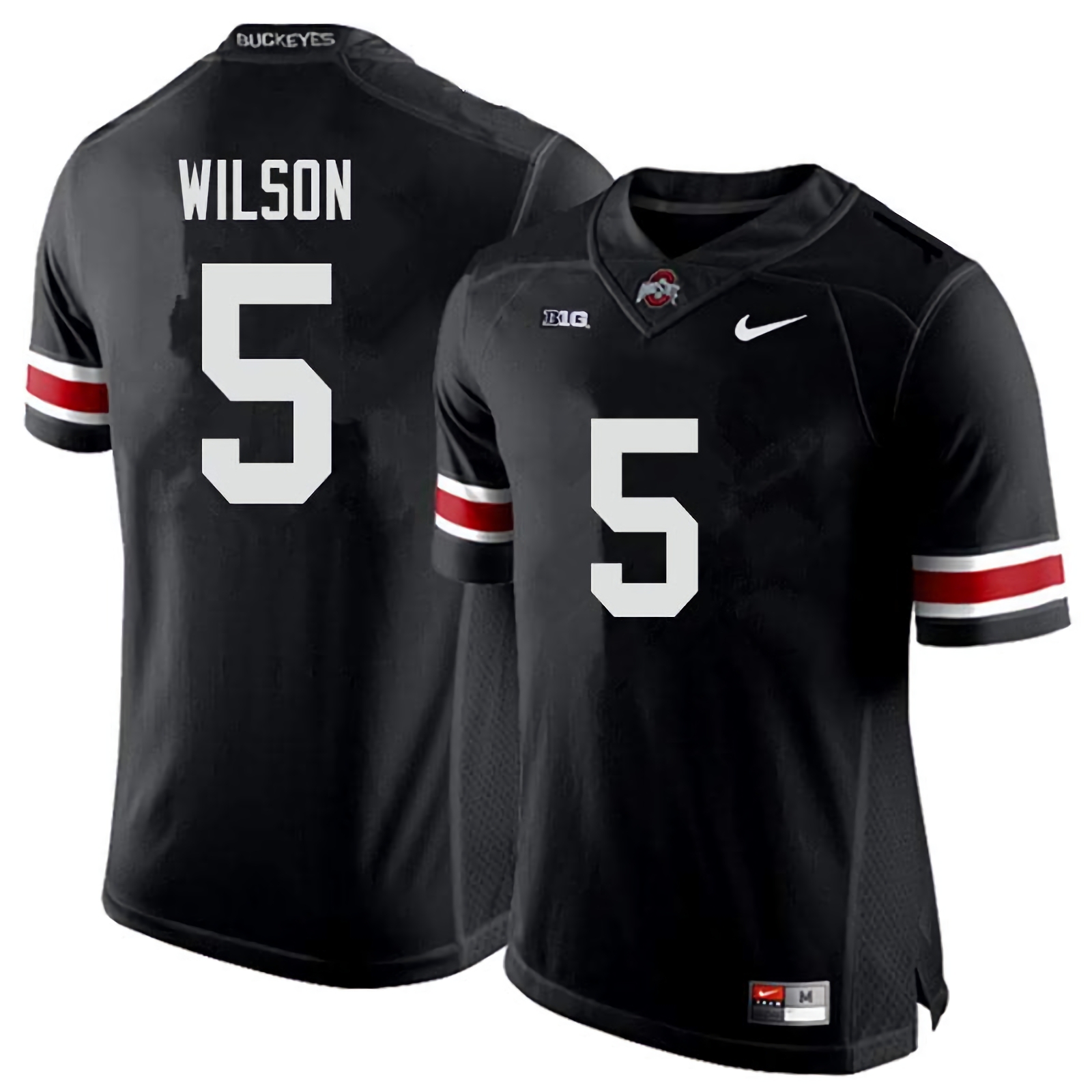 Garrett Wilson Ohio State Buckeyes Men's NCAA #5 Nike Black College Stitched Football Jersey LFZ3356BI